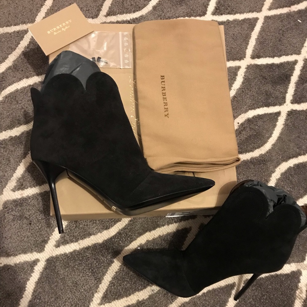 Black suede booties brand new